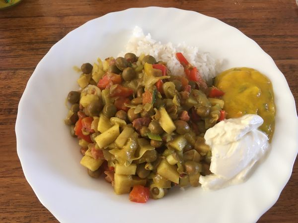 kapucijners met rijst