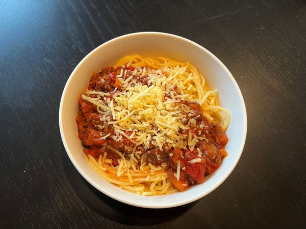 Pastasaus op spagetti